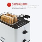 Bourgini Tosti Toaster - Broodrooster met Tostiklemmen - Wit, Ophalen of Verzenden, Zo goed als nieuw