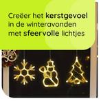 Kerstverlichting Raam Sneeuwvlok + Kerstboom + Sneeuwpop met, Diversen, Kerst, Verzenden, Nieuw