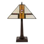 Tiffany tafellamp – Art Deco / Mission stijl – 35 × 35 cm, Verzenden, Nieuw