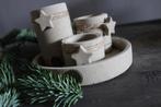 Brynxz schaal met 3 waxinelichthouders star Taupe 17 cm, Huis en Inrichting, Ophalen of Verzenden, Nieuw