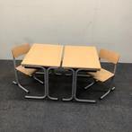 complete school set Galvanitas 11 stuks tafels + stoelen, Huis en Inrichting, Stoelen, Gebruikt, Ophalen of Verzenden, Grijs, Vijf, Zes of meer stoelen