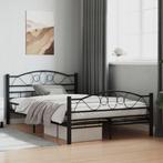 vidaXL Bedframe staal zwart 120x200 cm, Huis en Inrichting, Slaapkamer | Bedden, Verzenden, Zwart, Nieuw, Twijfelaar