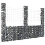 vidaXL Schanskorf U-vormig met 3 palen 260x20x200 cm ijzer, Tuin en Terras, Schuttingen, Verzenden, Nieuw, IJzer, 2 meter of meer