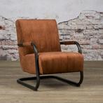 *WOONWINKEL* Tower Living Riva Fauteuil Buisframe Bruin Fluw, Huis en Inrichting, Fauteuils, Verzenden, Nieuw, Stof