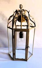 Lantaarn plafondlamp - Kristal, Messing