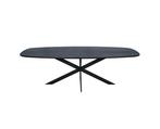 Eiken eettafel Ferris | Deens Ovaal 240 cm | Zwart, Huis en Inrichting, Ophalen of Verzenden, Nieuw