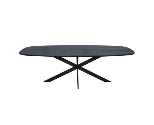 Eiken eettafel Ferris | Deens Ovaal 240 cm | Zwart, Huis en Inrichting, Tafels | Eettafels, Nieuw, Ophalen of Verzenden