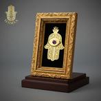 Amuleto Hamsa: de Gouden Vinger van Fatima met Paarse Steen, Antiek en Kunst