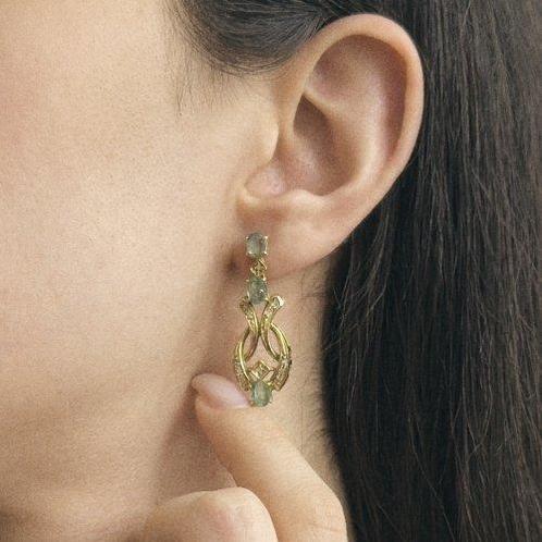 2-delige sieradenset - 18 karaat Geel goud Diamant, Sieraden, Tassen en Uiterlijk, Antieke sieraden