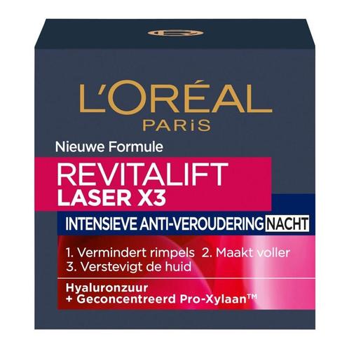 LOréal Paris Revitalift Laser X3 Anti-Rimpel Nachtcrème, Sieraden, Tassen en Uiterlijk, Uiterlijk | Gezichtsverzorging, Nieuw