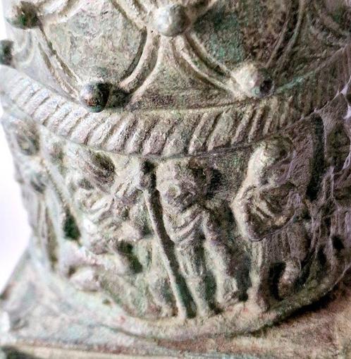 Kushan Brons Stoepa met ceremoniële processie-scène - 210 mm, Antiek en Kunst, Antiek | Overige Antiek