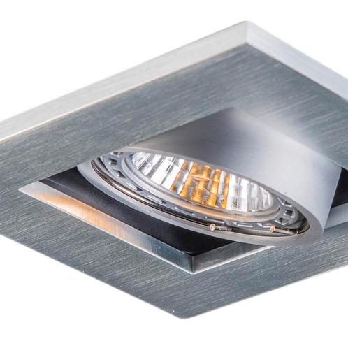 Set van 10 inbouwspots aluminium - Qure, Huis en Inrichting, Lampen | Spots, Nieuw, Metaal of Aluminium