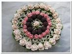 Actie taart foambloemen- rose cake 15 cm. pinkroze, Ophalen of Verzenden, Nieuw