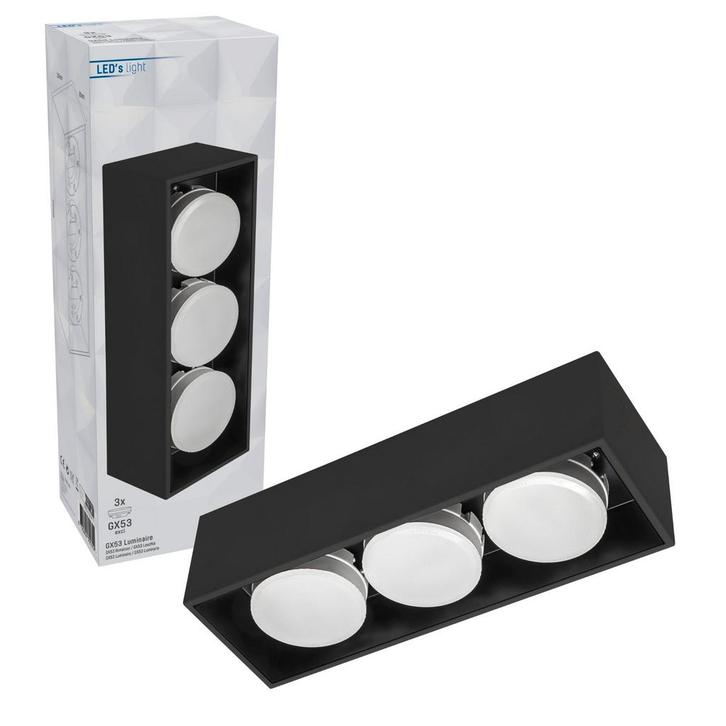 LEDs Light Cube LED Plafondlamp - 3 lichtpunten - Draaibaar, Huis en Inrichting, Lampen | Overige, Nieuw, Verzenden