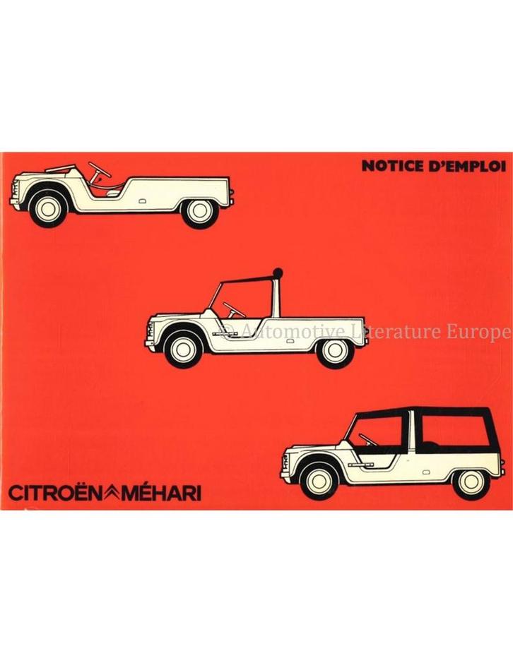 1976 CITROEN MEHARI INSTRUCTIEBOEKJE FRANS, Auto diversen, Handleidingen en Instructieboekjes