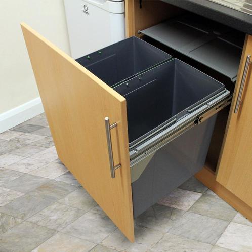 KuKoo Inbouw Prullenbak - 90 L - 56.5x48.4x49.5 cm - 2, Huis en Inrichting, Woonaccessoires | Prullenbakken, Verzenden