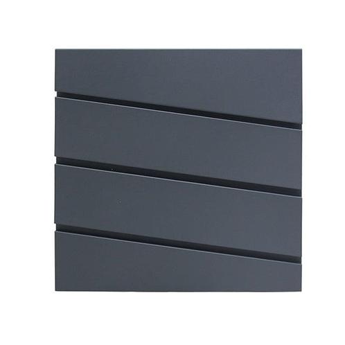 Brievenbus met Krantenvak en Slot - RVS Antraciet - 37x37..., Tuin en Terras, Brievenbussen, Inbouw, Nieuw, Rvs, Wandbrievenbus