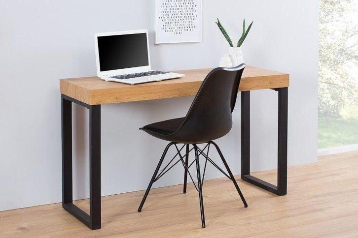 Design console OAK DESK 120cm eiken vintage metalen frame, Huis en Inrichting, Bureaus, Ophalen of Verzenden