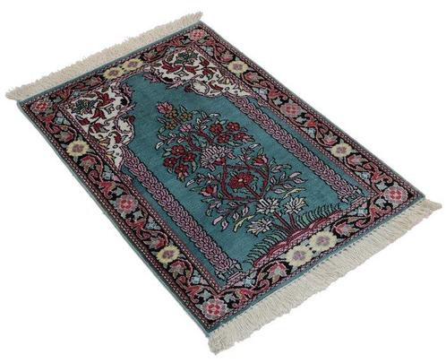 Originele Kasjmierzijde tapijt - Vloerkleed - 90 cm - 60 cm, Huis en Inrichting, Stoffering | Tapijten en Kleden