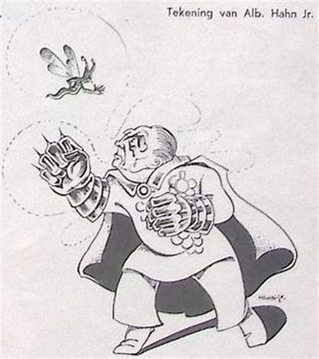 Spotprent over Nazi-jacht op de humor (lijst optie, Lithos), Antiek en Kunst, Kunst | Litho's en Zeefdrukken, Verzenden