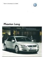 2006 VOLKSWAGEN PHAETON LANG BROCHURE NEDERLANDS, Boeken, Nieuw, Volkswagen, Author