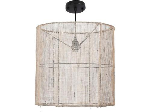 Mica Decorations Paros Hanglamp - Ø40 cm - Linnen - Beige, Huis en Inrichting, Lampen | Hanglampen, Nieuw, Verzenden