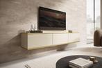 Zwevend TV-Meubel Beige 175x32x30 goud, Huis en Inrichting, Overige materialen, Verzenden, 150 tot 200 cm, Nieuw
