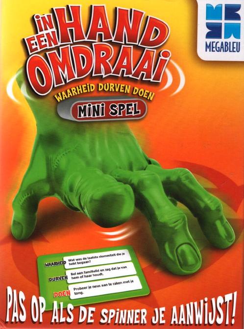 Megableu In Een Handomdraai Mini Spel - Met Bewegende Hand K, Hobby en Vrije tijd, Gezelschapsspellen | Kaartspellen, Nieuw, Verzenden