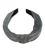 Diadeem Knoop 3cm Glitter Grijs Zilver, Nieuw