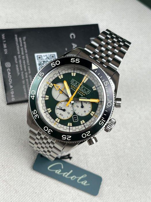 Cadola - Ahrens Chronograph Date Dual time - RACING GREEN -, Sieraden, Tassen en Uiterlijk, Horloges | Heren