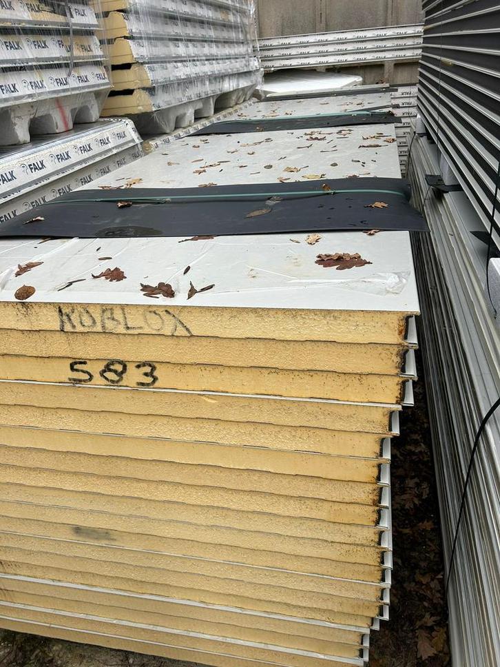 Mooie partij, wanpanelen, Goosewing grey, 60mm dik, Doe-het-zelf en Verbouw, Platen en Panelen, Zo goed als nieuw, 50 tot 100 mm