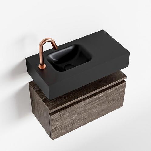 MONDIAZ ANDOR 60cm toiletmeubel dark brown. LEX 60cm, Doe-het-zelf en Verbouw, Sanitair, Bad, Nieuw, Ophalen of Verzenden