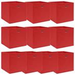vidaXL Opbergboxen 10 st 32x32x32 cm stof rood, Huis en Inrichting, Verzenden, Nieuw