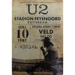 Wandbord reclamebord concert muziek U2  on tour bord, Rechthoekig Staand, A4 of kleiner, Nieuw, Ophalen of Verzenden