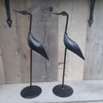 sculptuur, 2 Iron Birds - 1 kg - 48 cm - Metaal, Antiek en Kunst, Curiosa en Brocante
