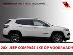 Compass 4xe 190 Plug-in Hybrid Electric Night Eagle, Auto's, Jeep, Automaat, Gebruikt, Leder en Stof, Wit