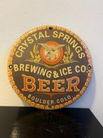 Vintage Crystal Springs Beer Emaille Reclamebord – Brewing &