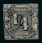 Thurn und Taxis 1865 - Zegel van 1/4 Sgr zwart met stempel, Gestempeld
