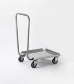 RVS Korvenwagen met duwbeugel | Korven 50x50cm |, Verzenden, Nieuw in verpakking