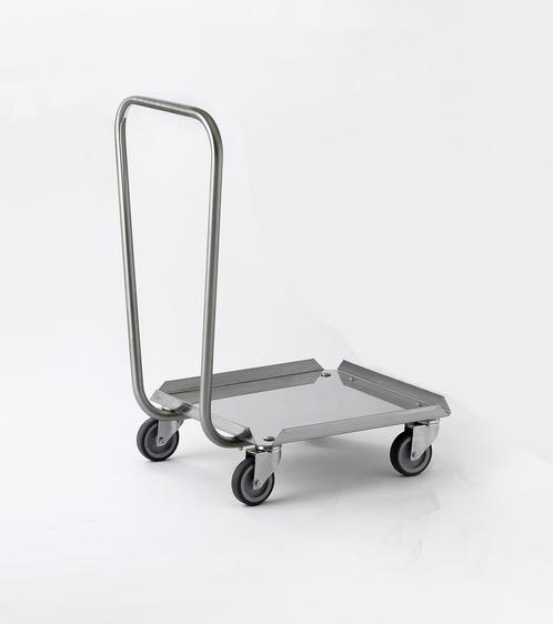 RVS Korvenwagen met duwbeugel | Korven 50x50cm |, Zakelijke goederen, Horeca | Keukenapparatuur, Nieuw in verpakking, Verzenden