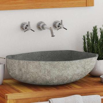 Riviersteen Wastafel Ovaal, 45-53cm - Retourdeal! 35% Kor... beschikbaar voor biedingen