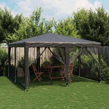 vidaXL Partytent met 8 mesh zijwanden 4x4 m HDPE beschikbaar voor biedingen