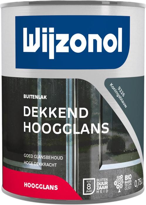 Wijzonol Dekkend Hoogglans Koningsblauw 9226 750 ml, Doe-het-zelf en Verbouw, Verf, Beits en Lak, Nieuw, Ophalen of Verzenden