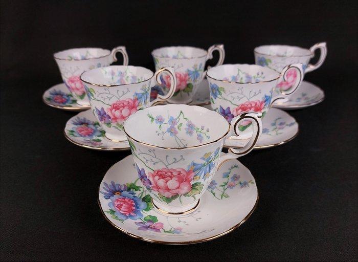 Crown Staffordshire - Koffieservies (12) - Englands Glory -, Antiek en Kunst, Antiek | Meubels | Tafels