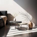 Sunray Salontafel Set (2 stuks) – Showroommodel NU €199,-, Ophalen, 50 tot 100 cm, Luxe, Rond