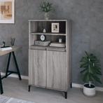 vidaXL buffetkast 60x36x110 cm bewerkt hout grijs sonoma, Verzenden, 100 tot 150 cm, Nieuw, 50 tot 100 cm