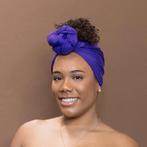 Paarse hoofddoek - Headwrap van stretchy Jersey stof, Ophalen of Verzenden, Nieuw