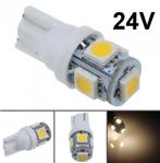 T10 - 24 volt - 5 LED - 5050 SMD - WIT 4000K, Nieuw, Ophalen of Verzenden