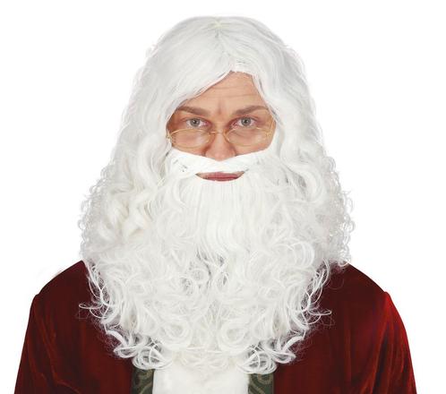 Witte Pruik Baard, Hobby en Vrije tijd, Feestartikelen, Nieuw, Verzenden
