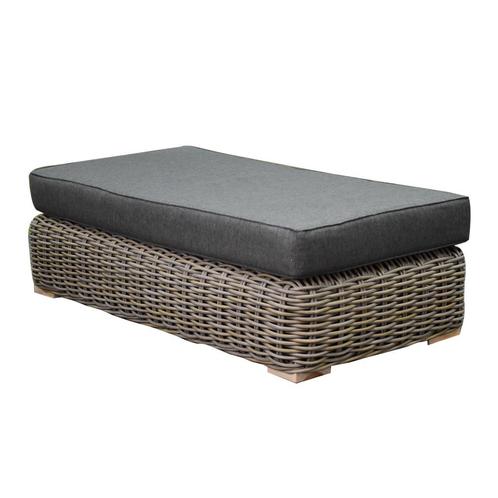 Queen voetenbank 160x80xH50  cm - olefin grijs, Tuin en Terras, Tuinmeubel-accessoires, Nieuw, Ophalen of Verzenden